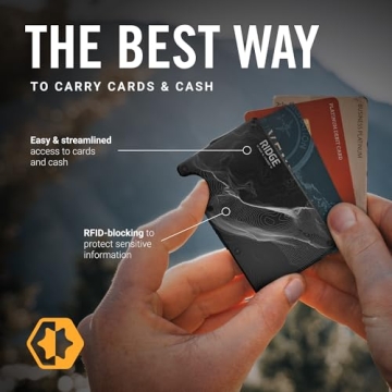 Ridge Wallets for Men - Slim Minimalist Wallet For Men, Front Pocket Wallets for Men, RFID Wallet For Men - Card Holder Wallet (Half Dome)