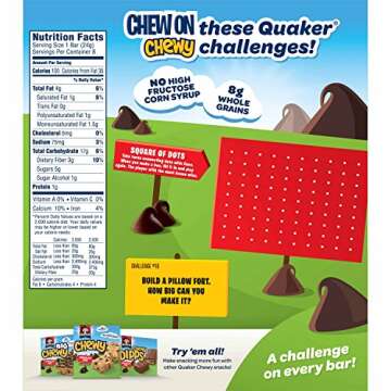 Quaker Chewy Granola Bars - 25% Less Sugar, 6 Pack