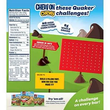 Quaker Chewy Granola Bars - 25% Less Sugar, 6 Pack