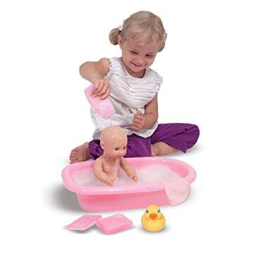 Melissa & Doug Mine to Love Baby Doll Bathtub and Accessories Set (6 pcs)