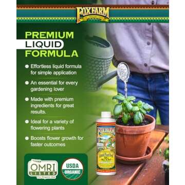 FoxFarm Fertilizer Soil Trio Liquid Nutrient: Tiger Bloom, Grow Big, Big Bloom Bottles - (Pack of 3-1 Pint)