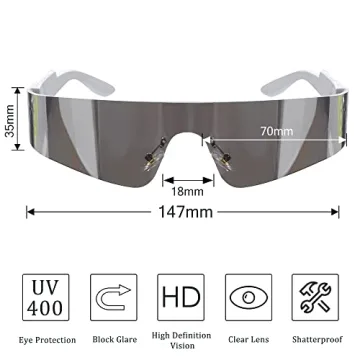 Crazy Feng Futuristic Wrap Around Sunglasses for All
