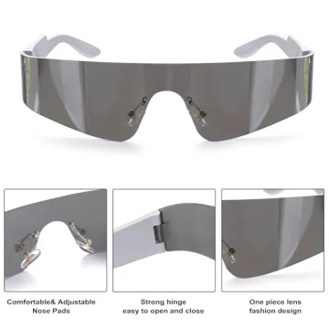 Crazy Feng Futuristic Wrap Around Sunglasses for All