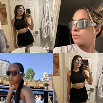 Crazy Feng Futuristic Wrap Around Sunglasses for All