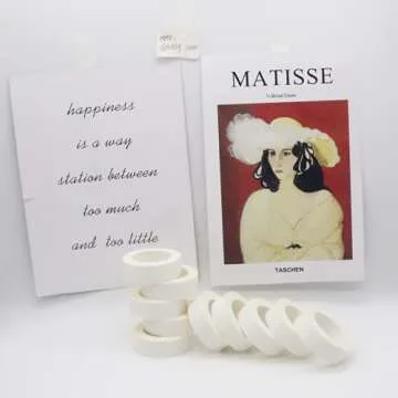 Dreamty 10 Rolls Solid Color Washi Tape Set for Crafts