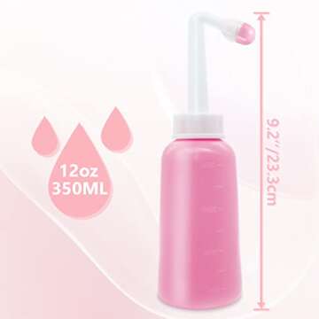Peri Bottle for Postpartum Care,12 OZ Perineal Bottle Postpartum Essentials Upside Down Peri Bottle for Perineal Recovery and Cleansing After Birth