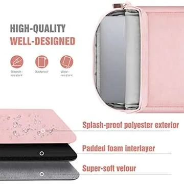 TiMOVO 9-11 Inch Tablet Sleeve Bag with Shoulder Strap for iPad 10th Gen. 10.9", iPad 9th/8th/7th Gen. 10.2", iPad Air 11/Air 5th/4th Gen. 10.9",Galaxy Tab A9+/A9 Plus 11", Pink