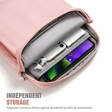 TiMOVO 9-11 Inch Tablet Sleeve Bag with Shoulder Strap for iPad 10th Gen. 10.9", iPad 9th/8th/7th Gen. 10.2", iPad Air 11/Air 5th/4th Gen. 10.9",Galaxy Tab A9+/A9 Plus 11", Pink