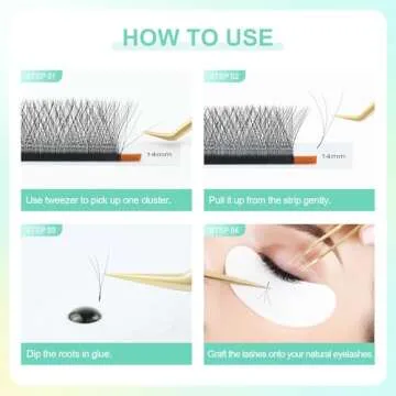 NAGARAKU W Eyelash Extension 3D Volume Premade Fan 0.07mm D curl 8-15mm mix Faux Mink Matte Black Cluster Easy Fanning yy Eye Lashes