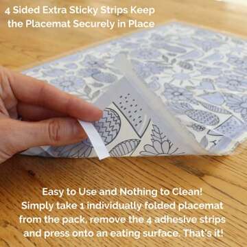 Suessie Disposable Baby Placemats, Happy Owls, 60 Count