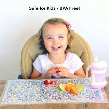 Suessie Disposable Baby Placemats, Happy Owls, 60 Count