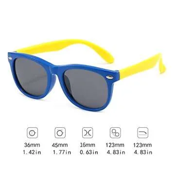 FANNYGO Kids Polarized Sunglasses for Ages 3-11