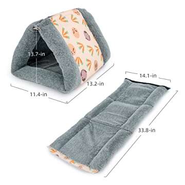 Niteangel Foldable Guinea Pig Tent Bed & Warm Tunnel for Rabbit Ferret Chinchilla Bunny Rats or Othe...