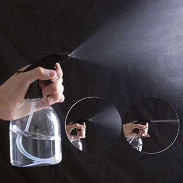 Bekith 12 Pack 8 Oz Empty Plastic Spray Bottle with Black Trigger Sprayers - Adjustable Head Sprayer...