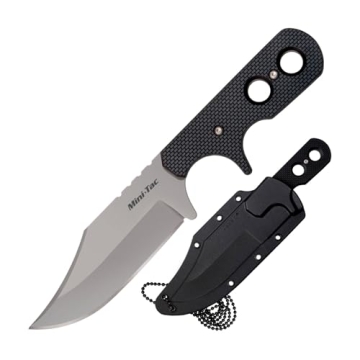 Cold Steel Mini Tac Bowie 3-5/8" Lightweight Durable 8Cr13MoV Stainless Steel Fixed Blade Clip Point...