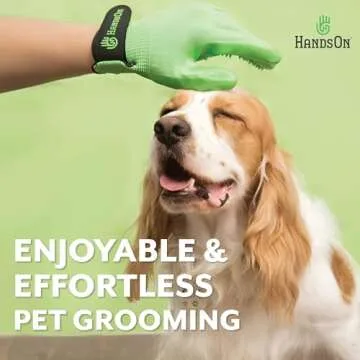 H HANDSON Pet Grooming Gloves - Award Winning Shedding & Bathing Gloves for All Pets