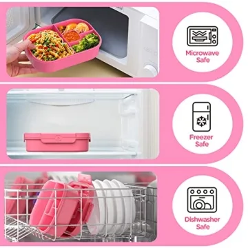 Jelife Kids Bento Box 1300ml Leak-Proof Lunch Container