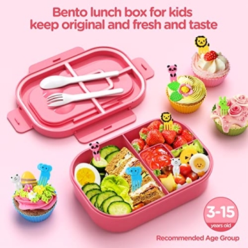 Jelife Kids Bento Box 1300ml Leak-Proof Lunch Container