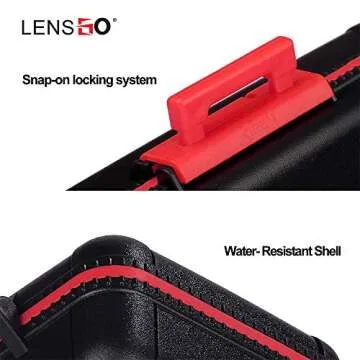 LENSGO Camera Battery Memory Card Case, Memory Card Hard Protector Case Water-Resistant Anti-Shock Storage Box for 3 Camera Batteries 3 XQD or 3 CF Cards 6 SD Cards (Red)