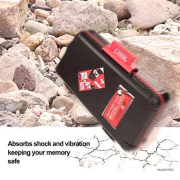 LENSGO Camera Battery Memory Card Case, Memory Card Hard Protector Case Water-Resistant Anti-Shock Storage Box for 3 Camera Batteries 3 XQD or 3 CF Cards 6 SD Cards (Red)