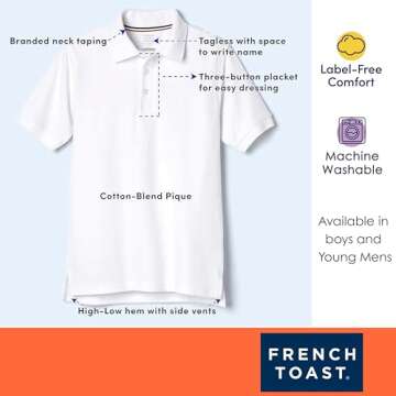 French Toast Boys' Hunter Green Polo - Stylish Comfort