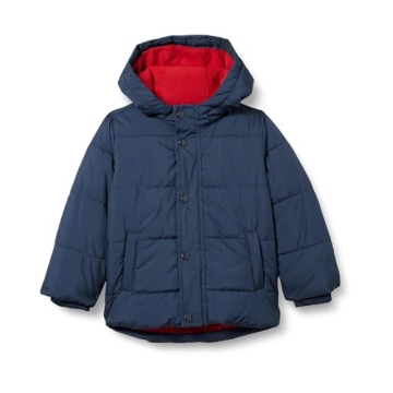 Amazon Essentials Toddler Boys' Heavyweight Hooded Puffer Jacket, Navy, 4T