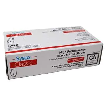 Sysco Nitrile Gloves - Durable, Food-Grade, Powder-Free