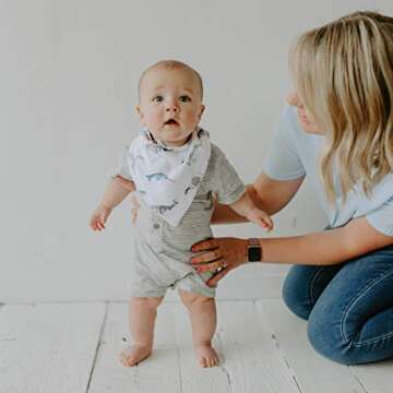 Parker Baby Bandana Drool Bibs - Absorbent & Stylish Bibs