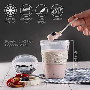 Crystalia Yogurt Parfait Cups - Reusable, Colorful & Convenient