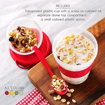Crystalia Yogurt Parfait Cups - Reusable, Colorful & Convenient