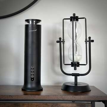 The AirScent Wireless Essential Oil Diffuser - Waterless Diffuser for Aromatherapy Oils - 100mL Capacity - 1000 Sq Ft Coverage - Smokey Black Aromatherapy Oil Diffuser for Homes, Offices & Hotels