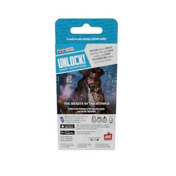 UNLOCK! Short Adventures 6: The Secrets of The Octopus - Immersive Escape Room Card Game for Kids and Adults, Ages 10+, 1-6 Players, 45 Minute Playtime, Made by Space Cowboys