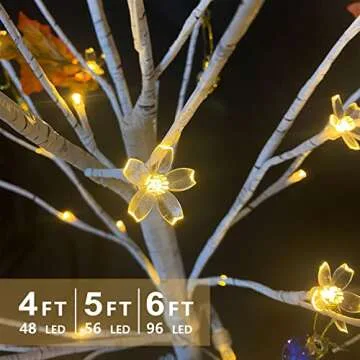 AWQM Lighted Birch Trees Set with 200 LED Lights