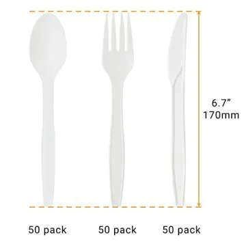 Belinlen Compostable Cutlery Set - Eco-Friendly 260 Pack
