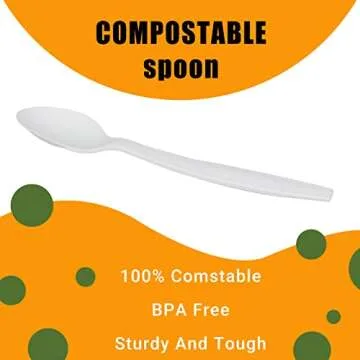 Belinlen Compostable Cutlery Set - Eco-Friendly 260 Pack