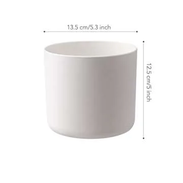 TwoDays Off-White Inspired Sneaker Planter, Hypebeast Room Decor, Small 5 Inch Cylinder White Plastic Indoor Plant Pot with Built in Drainage Hole, Mini Flower Pot, Sneakerhead Gift.