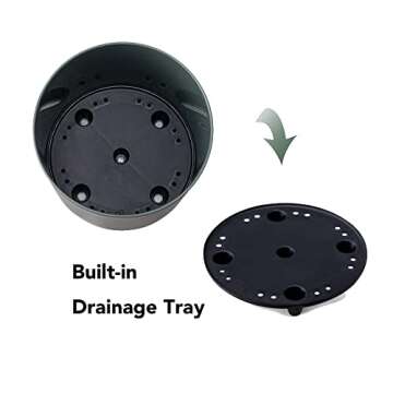 TwoDays Off-White Inspired Sneaker Planter, Hypebeast Room Decor, Small 5 Inch Cylinder White Plastic Indoor Plant Pot with Built in Drainage Hole, Mini Flower Pot, Sneakerhead Gift.