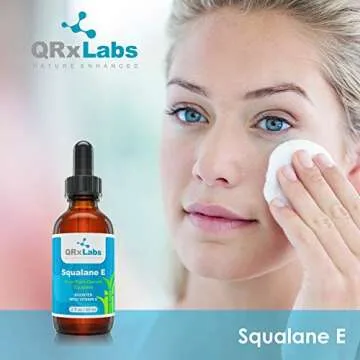 QRxLabs Organic Squalane Oil with Vitamin E for Glowing Skin