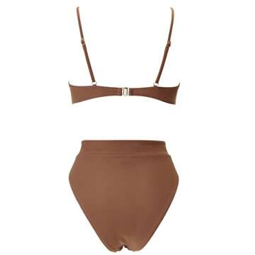 MOSHENGQI Women High Waisted Bikini Push Up Swimsuits