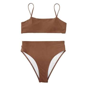 MOSHENGQI Women High Waisted Bikini Push Up Swimsuits