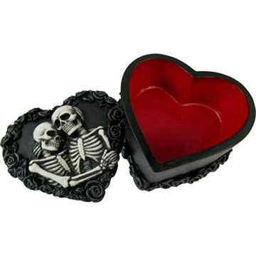 DWK Gothic Skeleton Lovers Keepsake Box for Unique Gifts