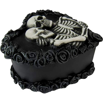 DWK Gothic Skeleton Lovers Keepsake Box for Unique Gifts