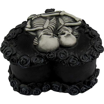 DWK Gothic Skeleton Lovers Keepsake Box for Unique Gifts