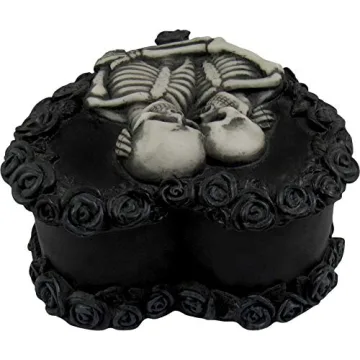 DWK Gothic Skeleton Lovers Keepsake Box for Unique Gifts