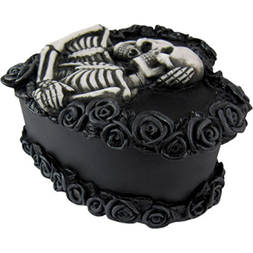 DWK Gothic Skeleton Lovers Keepsake Box for Unique Gifts