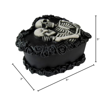 DWK Gothic Skeleton Lovers Keepsake Box for Unique Gifts