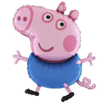 Grabo® 37 Inch George - Peppa Characters - Foil Balloon for Parties