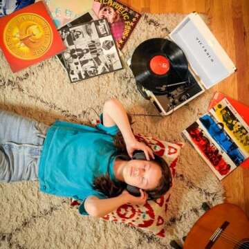 Victrola Journey+ Bluetooth Suitcase Record Player, Black (VSC-400SB-BLK-SDF)