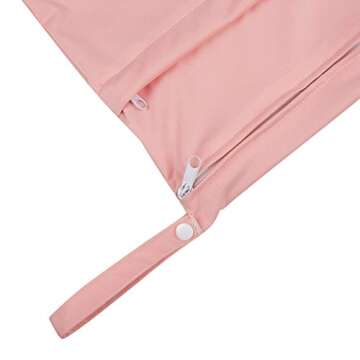 ALVABABY 2pcs Cloth Diaper Wet Dry Bags Waterproof Reusable with Two Zippered Pockets Travel Beach Pool Daycare Soiled Baby Items Yoga Gym Bag for Swimsuits or Wet Clothes L-B1929