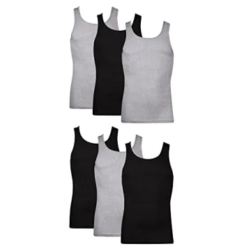 Hanes Men's Cotton Tank Undershirts Pack - Moisture-Wicking Comfort